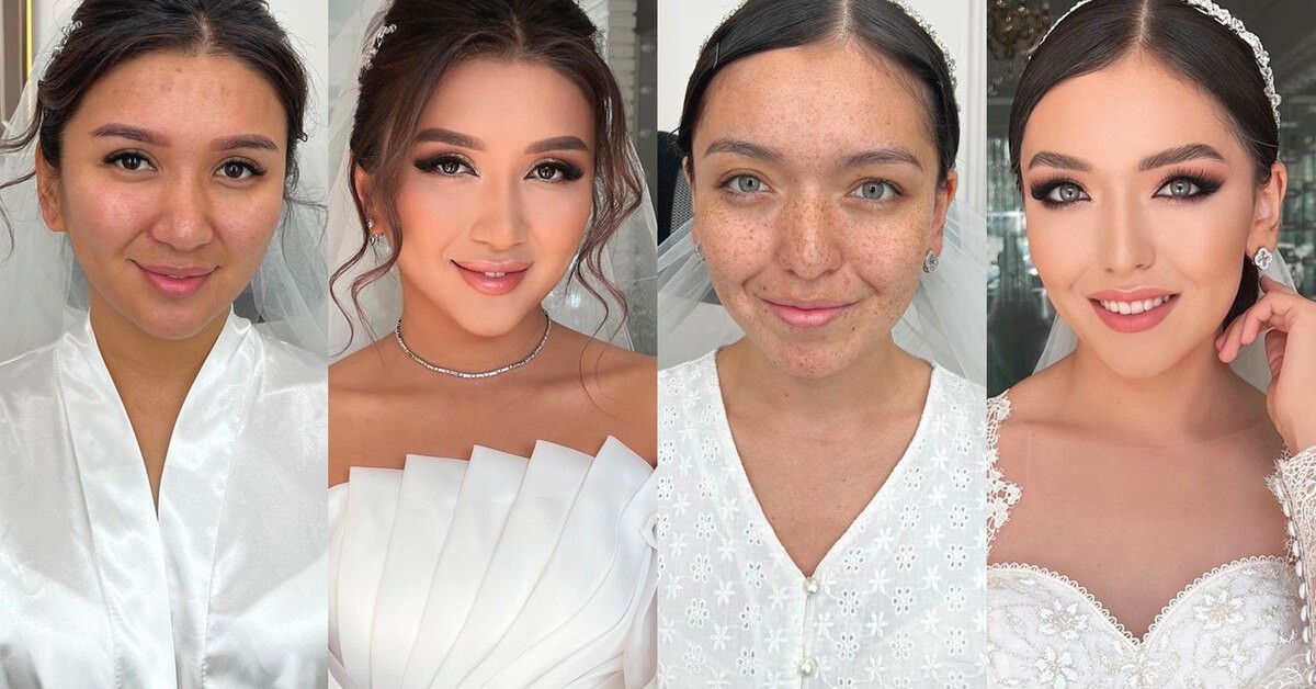 Как на самом деле выглядят невесты из Киргизии: фото с макияжем и без