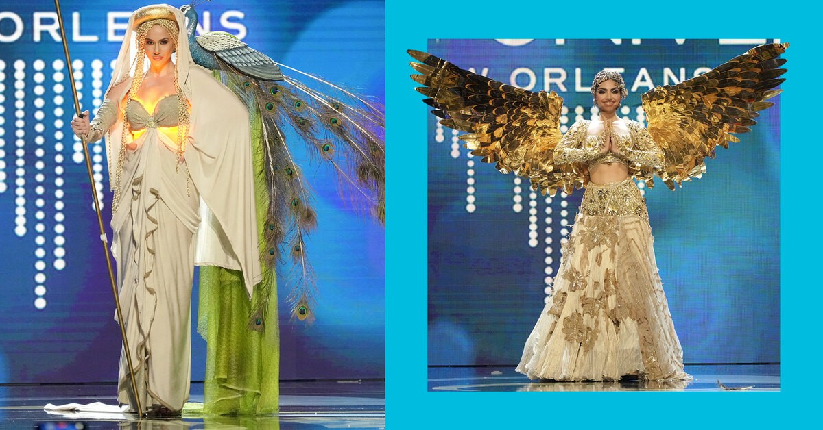 Грозная богиня и золотая птица: 10 лучших национальных костюмов конкурса Мисс Вселенная