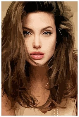Картина по номерам на холсте Анджелина Джоли