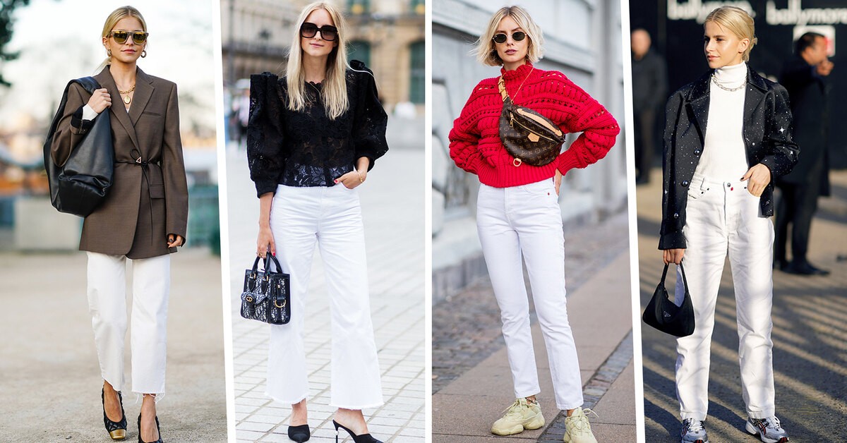 Составляем стильный образ с белыми джинсами — 6 главных секретов