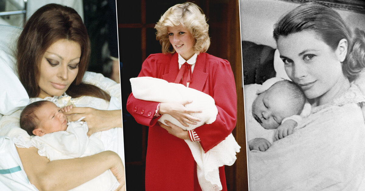 Редкий кадр: принцесса Диана, Грейс Келли и другие иконы XX века c новорожденными детьми