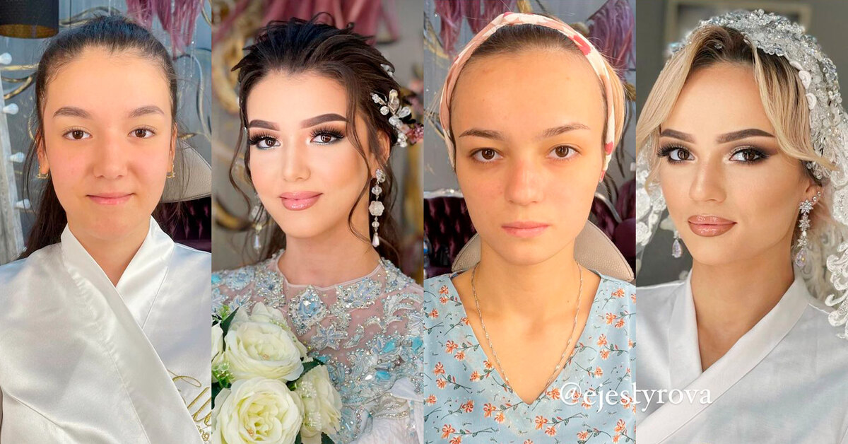 Как на самом деле выглядят невесты из Туркменистана: фото с макияжем и без