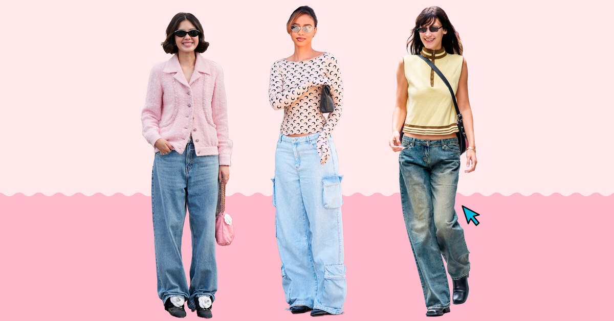Широкие джинсы — новая база: 10 стильных пар на каждый день