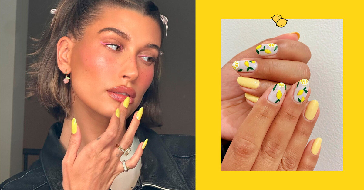 Лимонные ногти: 5 примеров стильного маникюра на весну в стиле Хейли Бибер