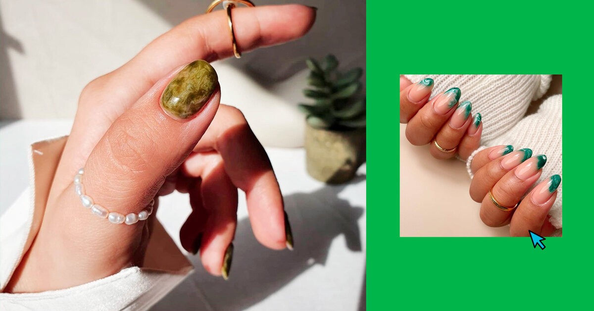 Нефритовый маникюр: драгоценный дизайн ногтей с использованием зеленого цвета